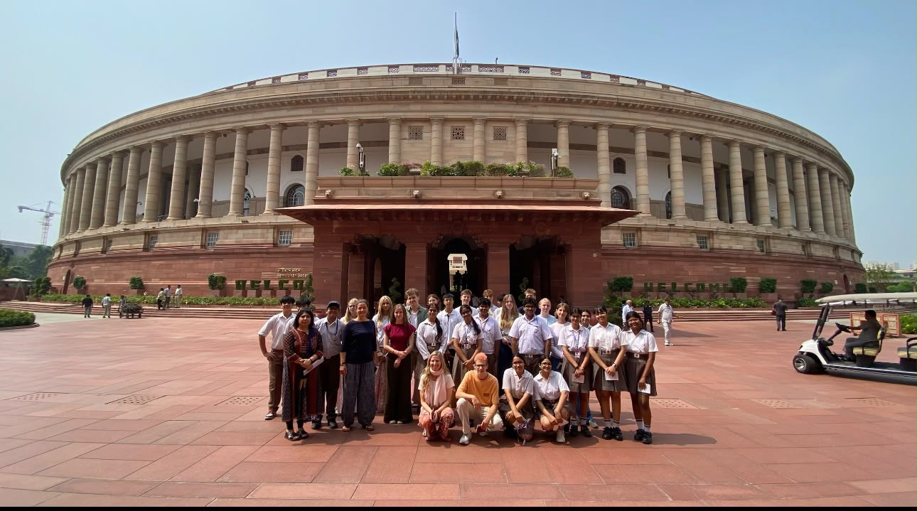 German Exchange Students Visit Parliament House, New Delhi